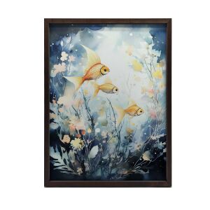 FALI PLAKÁT A VÍZALATI KÍMÉLETESSÉG VILÁGA KERETBEN 30x40 CM 127692506 - Lakberendezés