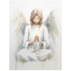 Delikatny Anioł, 30x40 cm, rama aluminiowa czarna, papier matowy 230 gsm 127695647 - Lakberendezés