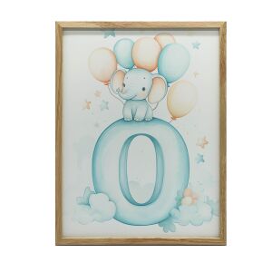 ALUMÍNIUM KERETES FALI PLAKÁT ELEFÁNT FELHŐN 50x70 CM 127697212 - Falikép