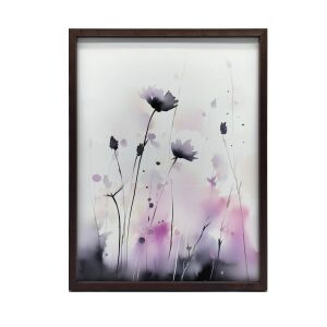 KERET FALI PLAKÁT LILA RÉT VIRÁGOK MATT 30x40 CM 127697935 - Lakberendezés