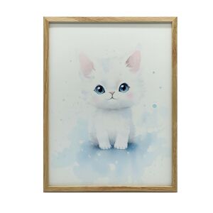 FALI PLAKÁT ALUMÍNIUM KERETBEN CAT BLUE 40x50 CM 127700369 - Babaszoba dekoráció