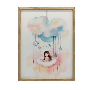 FEKETE KERETES FALI PLAKÁT ÁLMOK FELHŐ KARUSELLE 30x40cm 127704097 - Babaszoba dekoráció