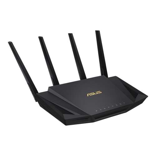 Изглед под ъгъл на рутер Asus RT-AX58U V2 AX3000 WiFi 6