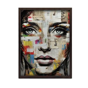 PLAKÁT FALRA ARANY KERETBEN MŰVÉSZET SZÍNES ARCOK 40x50 127714352 - Falikép