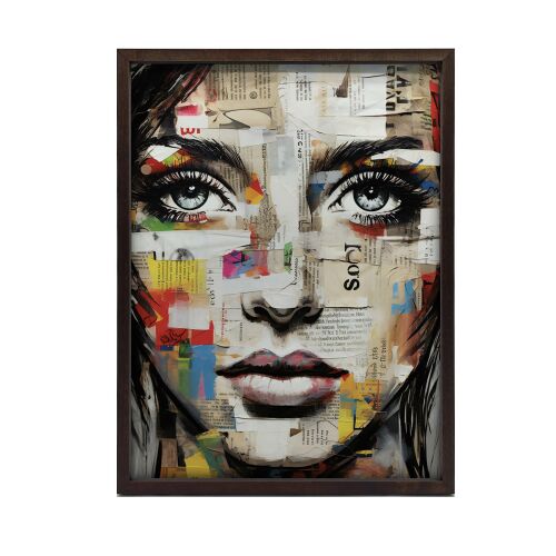 PLAKÁT FALRA ARANY KERETBEN MŰVÉSZET SZÍNES ARCOK 40x50 127714352