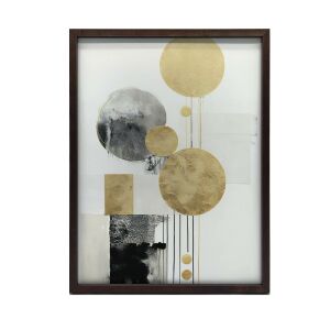 KERET FALI PLAKÁT ARANY ÉS FEKETE ABSZTRAKT 30x40 CM 127715776 - Lakberendezés