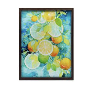 PLAKÁT FALRA KERETBEN CITRUS KONYHA ARANY KERET 40x50 CM 127719058 - Falikép