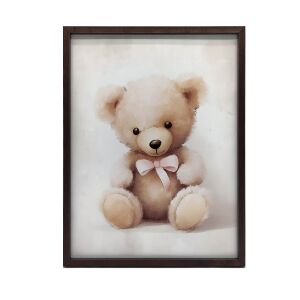 MEDVE FALI PLAKÁT RÓZSASZÍN MASJOS GYERMEKEKNEK 40x50 CM KERETBEN 127749253 - Falikép