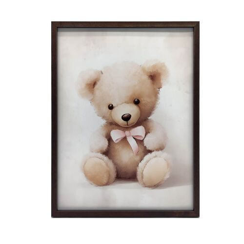 MEDVE FALI PLAKÁT RÓZSASZÍN MASJOS GYERMEKEKNEK 40x50 CM KERETBEN 127749253