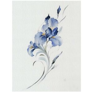 KERET FALI PLAKÁT A KÉK IRIS FINOMSÁGA 30x40 CM 127755195 - Lakberendezés