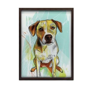 FALI PLAKÁT ALUMÍN KERETBŐL JOYFUL DOG 40x50 CM 127761353 - Falikép