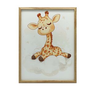 ALUMÍNIUMKERETES FALI PLAKÁT ZSIRÁF FELHŐN 30x40 CM 127765156 - Lakberendezés