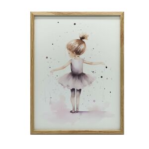 ALUMÍNIUM KERETES FALI PLAKÁT TÁNC BALLERINA PINK MAGIC 40x50 127768403 - Babaszoba dekoráció