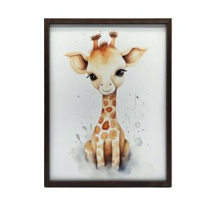 KERET FALI PLAKÁT ÖRÖMES ZSIRÁF A DZSUNGLEBŐL GYERMEKEKNEK 30x40 127770387 - Lakberendezés