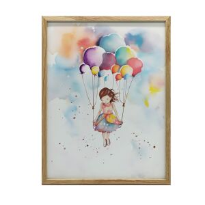 Balonowa Lekkość, 40x50 cm, rama aluminiowa czarna, papier matowy 230 gsm 127778092 - Falikép