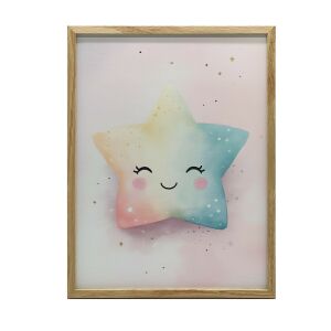 KERET FALI PLAKÁT PASZTELL SZTÁR AZ ÖRÖM 30X40 CM 127778202 - Lakberendezés