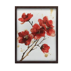 KERET FALI PLAKÁT PIROS VIRÁGOK MINIMALISTA 40x50 CM 127779388 - Falikép