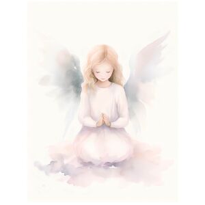 Imádkozó angyal szárnyakkal poszter, 30x40 cm - Lakberendezés