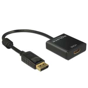 DeLOCK DisplayPort zu HDMI Adapter, 4K aktiv, schwarz - DisplayPort-Konverter