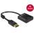 DeLOCK DisplayPort to HDMI adapter, 4K active, black