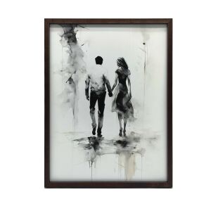 KERET FALI PLAKÁT FEKETE-FEHÉR ROMANTIKUS INTIM 30x40 127789547 - Lakberendezés