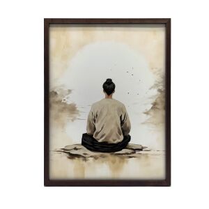 ALUMÍN KERETES FALI PLAKÁT MEDITÁLÓ FÉRFI 30x40 CM 127791934 - Lakberendezés