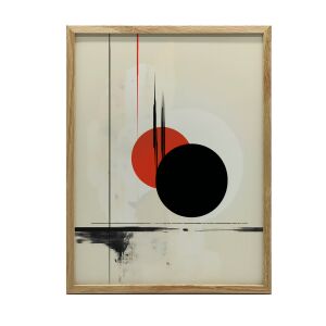 KERET FALI PLAKÁT KONTRASZT KÖRÖK FEKETE 40X50 CM 127794986 - Falikép