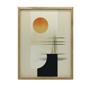 KERET FALI PLAKÁT MINIMALIZMUS ÉS TERMÉSZETES FEKETE 30x40 CM 127795449 - Lakberendezés