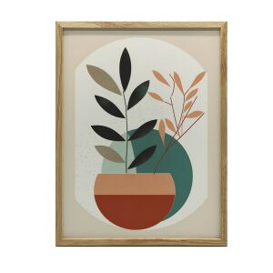 Boho Roślinność, 30x40 cm, rama aluminiowa czarna, papier matowy 230 gsm 127796966 - Lakberendezés