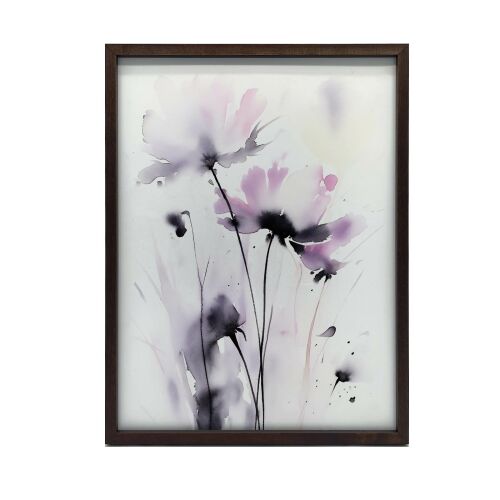 ALUMÍNIUM KERETES FALI PLAKÁT ARANY FINOM VIRÁGOK 40x50 CM 127805492