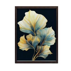 FALI PLAKÁT ALUMÍNIUM KERETBŐL LEVELEK Akvarell SÖTÉT AQUAMARINE 40x50 127814902 - Falikép