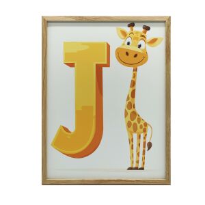 KERET FALI PLAKÁT MOSOLYGÓ ZSIRÁF BETŰ J 50X70 CM 127820908 - Falikép