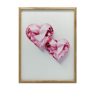 KERET FALI PLAKÁT FÉNYES SZÍVEK ROMANTIZMUS NAGY 50x70 CM 127828392 - Falikép