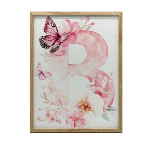 KERET FALI PLAKÁT FEKETE VIRÁGOK RÓZSASZÍN 50x70 CM MATT 127832846 - Falikép