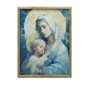 KERET FALI PLAKÁT ANYAI SZERELEM MÁRIA BABÁVAL 50x70 127835748 - Falikép