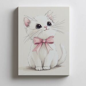 KERET FALI PLAKÁT ARNYI MACSKA RÓZSASZÍN MASJOVAL 30X40 CM 127845807 - Lakberendezés