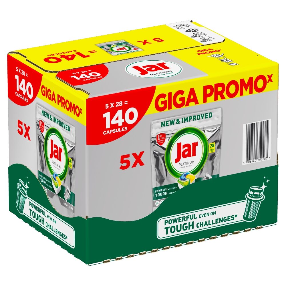 Jar Platinum All In One Lemon Mosogatógép kapszula 140db