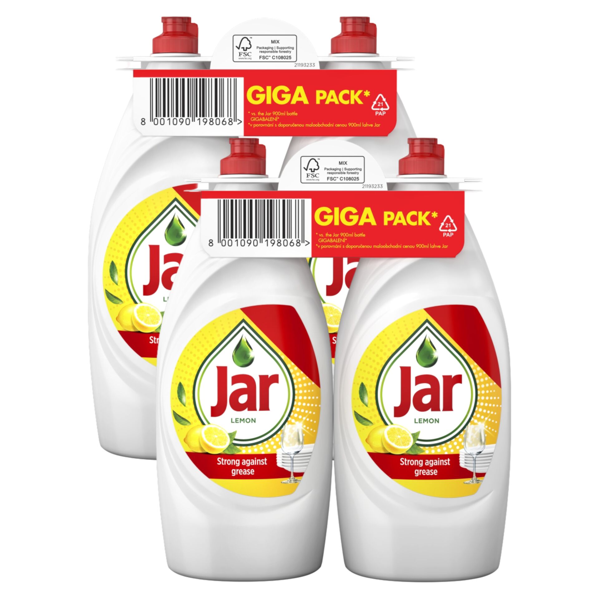 E-shop Jar na umývanie riadu Lemon 4x900ml
