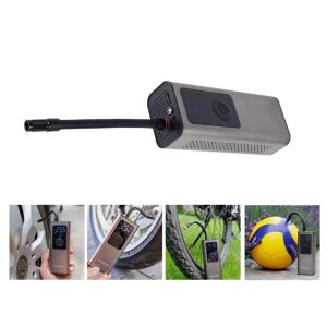 Akkumulátoros pumpa LCD kijelzővel használat közben: autó gumi, bicikli gumi és labda felfújása - Elektromos pumpa