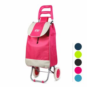 Bewello rózsaszín kerekes bevásárlókocsi, összecsukható bevásárlótáska időseknek - Bevásárlókocsi
