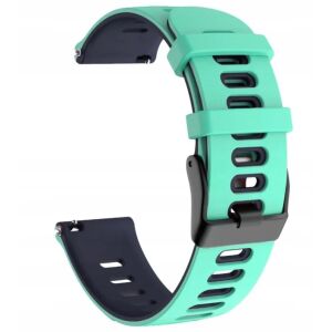 20 mm-es menta és sötétkék szilikon csere óraszíj - Okosóra szíj