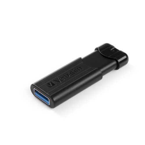 Verbatim PinStripe USB flash meghajtó 256 GB, USB 3.2, USB-A, Fekete 140034285 - Adattároló