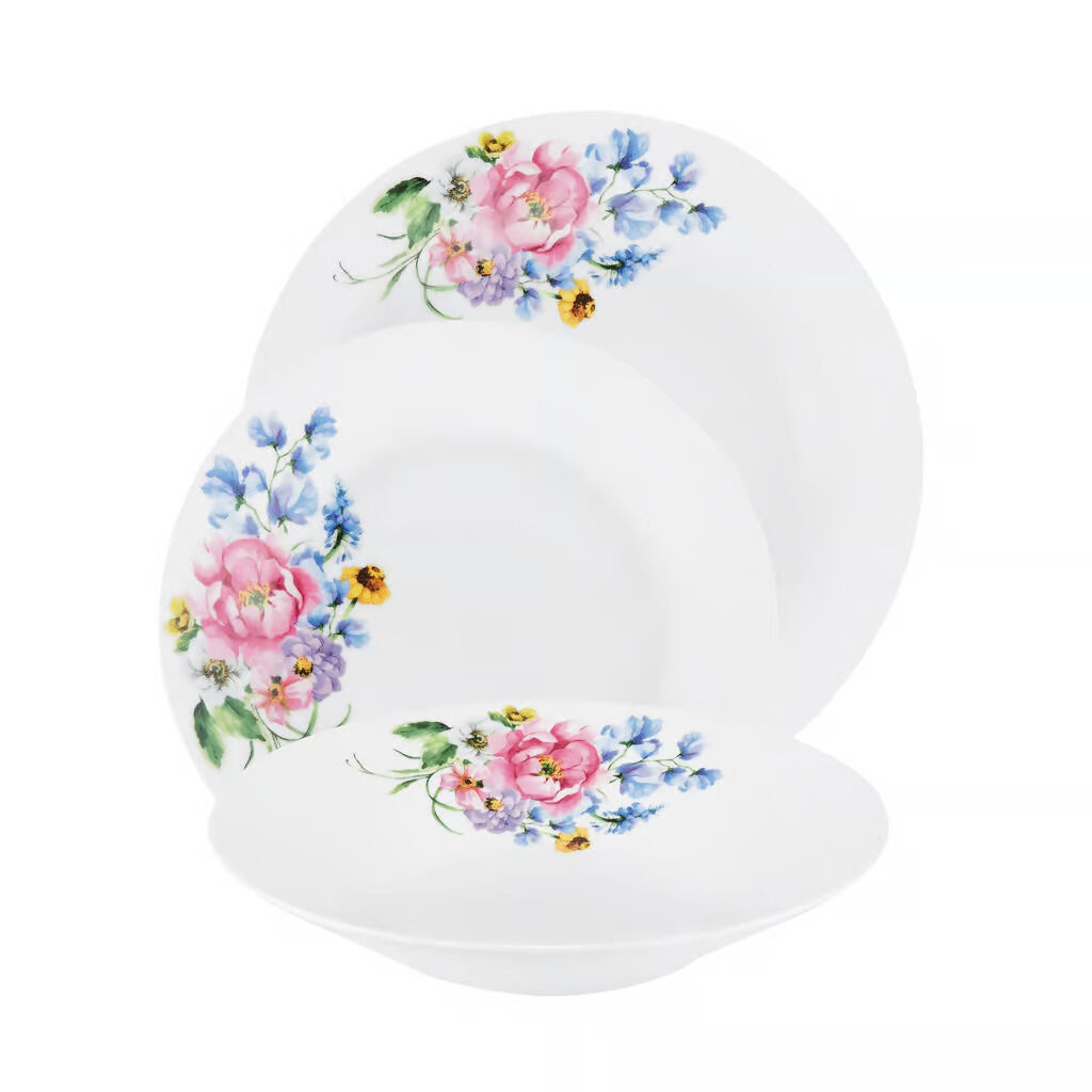 Domotti Fiorella 18 részes Étkészlet - Fehér