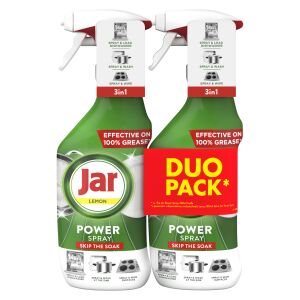 Jar Power Лимонов Спрей за Обезмисляване, 2x500ml Duo Pack, ефективен при 100% мазнина - Почистващи продукти
