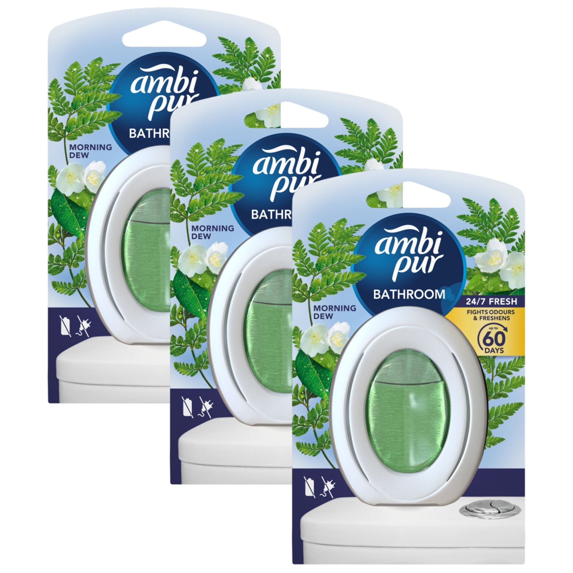 E-shop Ambi Pur Morning Dew Osviežovač vzduchu do kúpeľne 3x8ml