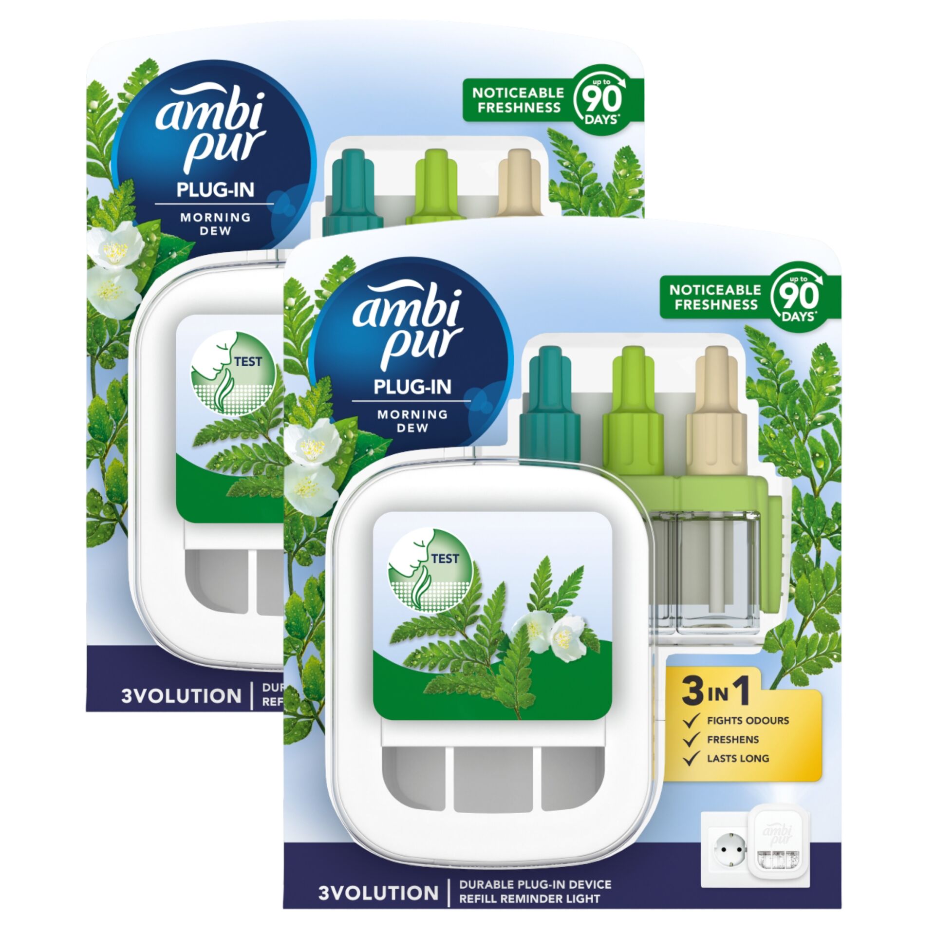 Ambi Pur 3Volution Morning Dew Elektromos Légfrissítő Kezdőcsomag 2x20ml