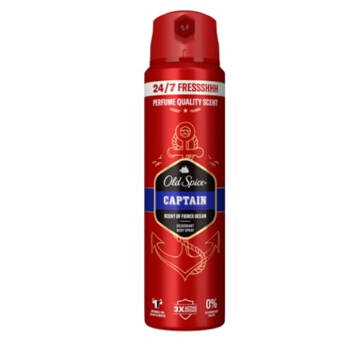 Spray deodorant Old Spice Captain, 150ml, Parfum Fierce Ocean, 24/7 Fresh