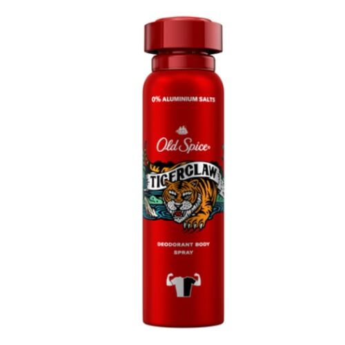 Old Spice Tigerclaw Deodorant Körperspray, 150ml, rote Dose mit Tigergrafik