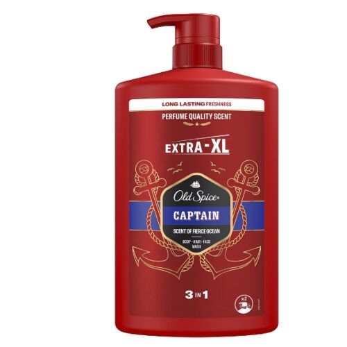 Old Spice Captain 3 az 1-ben tusfürdő, sampon és arclemosó - 1000ml
