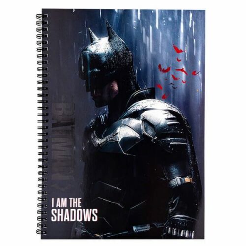BATMAN spirálfüzet A4 kockás - 80 lapos - Shadows dizájn - Füzet